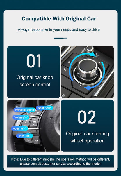 Adaptador USB CarPlay e Android Auto com fio para Mazda 6 2 3 CX3 CX5 CX9 MX5 2016-2020 com sistema Mazda Connect