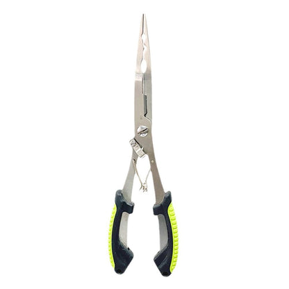 Alicate Luya Multifuncional de Aço Inoxidável Alicate de Pesca Acessórios de Pesca Alicate de Boca de Peixe Gancho Com Cabo de Borracha