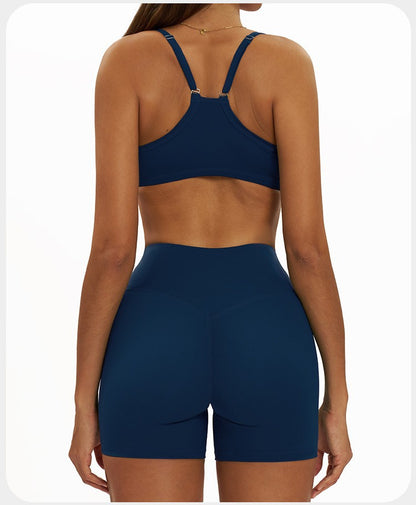 2 Pieces Women's Tracksuit Seamless Yoga Set Workout Outfit Sportswear Gym Clothing High Waist Leggings Fitness Bra Sports Suits