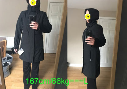 Women's Hiking Jacket Long Soft Shell Fleece Outdoor Windbreaker Camping Trekking Climbing Female Coats Winter