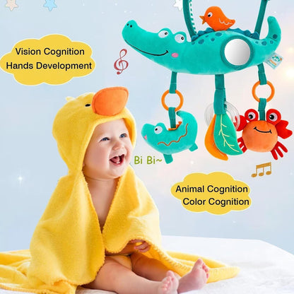Brinquedos de Arco para Carrinho de Bebê, Brinquedo para Pendurar no Assento do Carro, Pelúcia Macia para Bebês com Som de Sinos de Vento, Bonecos para Bebês, Presente para Recém-Nascidos