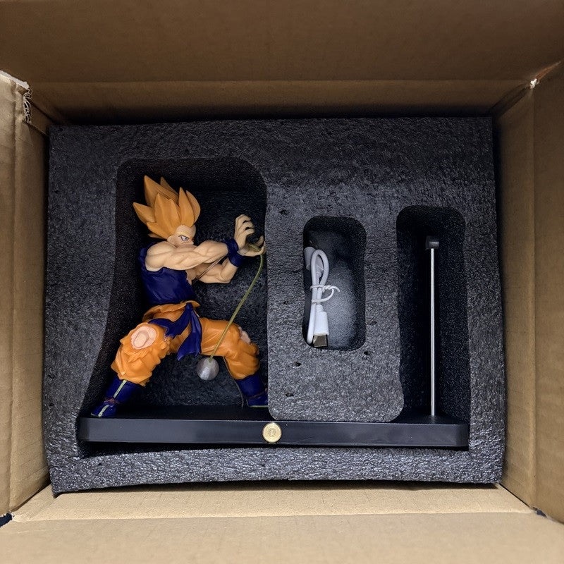 Anime Son Goku Kamehameha Night Light Figures Desktop Touch Control Lamp Rechargeable Night Lamp Figures with Cotton
