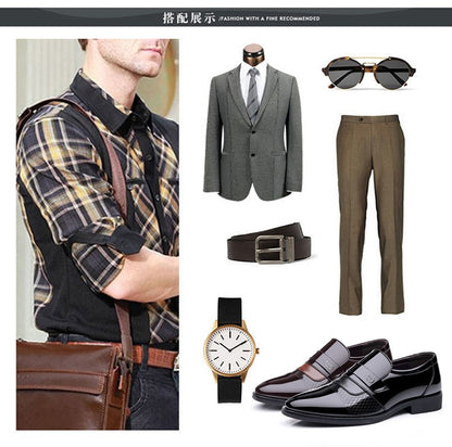 Luxury Mens Leather Shoes Retro Carved Lace-up Brogue Oxford Wedding Men Dress Shoes Male Formal Business Gentleman Office Shoes