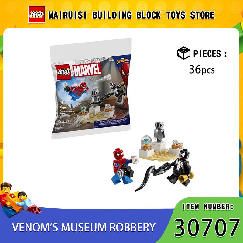 LEGO 30707 Venom Assalto ao Museu Heróis Marvel Conjunto de Blocos de Montar Presente de Dia das Crianças