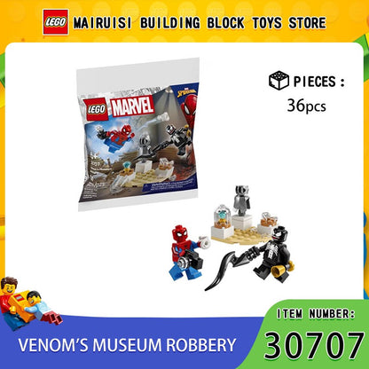 LEGO 30707 Venom Assalto ao Museu Heróis Marvel Conjunto de Blocos de Montar Presente de Dia das Crianças