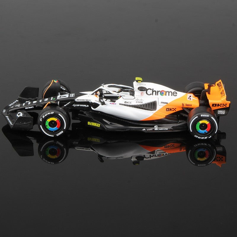 Bburago 1:43 2024 F1 Mclaren MCL38 Monaco Grand Prix Alloy Car Miniature Diecast Model #4 Lando Norris #81 Oscar Piastri Toy