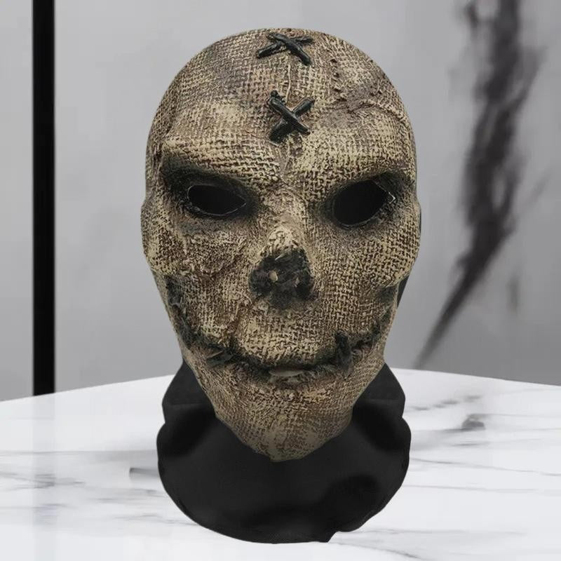 Halloween Ghost 3D Printed Mask, Stretchy Mesh Full Head Accessory, Fun Horror Cosplay Party Halloween