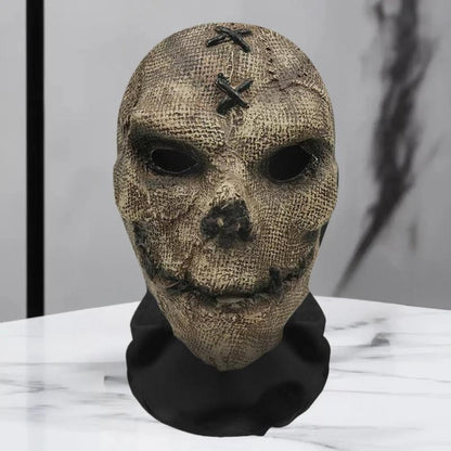 Halloween Ghost 3D Printed Mask, Stretchy Mesh Full Head Accessory, Fun Horror Cosplay Party Halloween