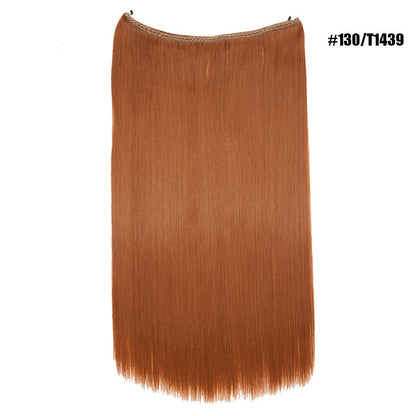 BENEHAIR Cabelo Sintético com Fio Invisível Sem Clipes Extensões de Cabelo Linha Secreta de Pesca Apliques de Cabelo Falso Para Mulheres