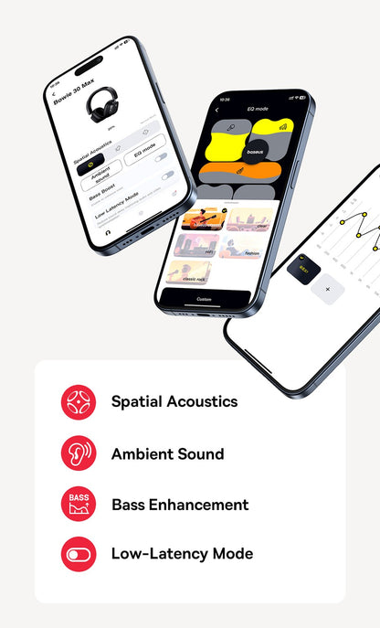 Baseus ANC Wireless Headphone Hi-Res LDAC Headset Bluetooth 5.4 BISA Pro Spatial Audio 50mm Driver Overhead Earphone Bowie 30Max