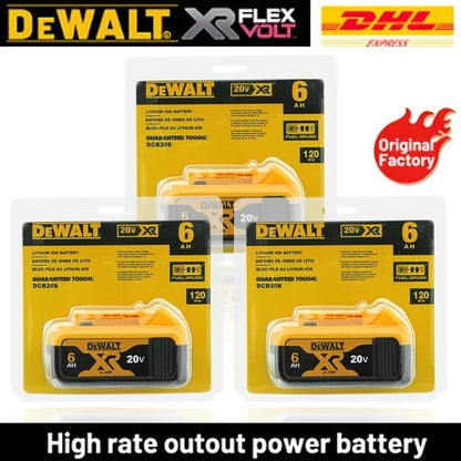 Nova Bateria Dewalt 100% Original 6Ah 20V para Ferramenta Elétrica DCB206 DCB206 20V Bateria DCB205 DCB200