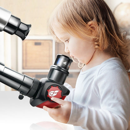 Telescópio Externo Astronômico Refrator de Alta Clareza Brinquedo Educativo Científico com Oculares de Aumento 20X 30X 40X