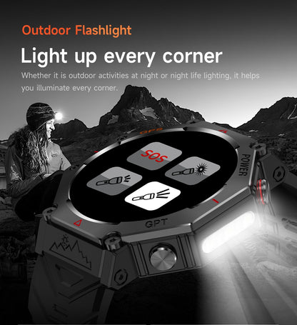 2025 Novo Smartwatch T-Rex 3 Ultra GPS Masculino 10ATM IP68 À Prova D'água GNSS de Banda Dupla Integrado Bússola Smartwatch Esportivo Militar