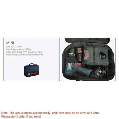 Bolsa de Ferramentas Bosch T-Bag Mini/S Lona Impermeável Resistente ao Desgaste Portátil Eletricista Manutenção Especial Ferramentas Armazenamento Bolsa