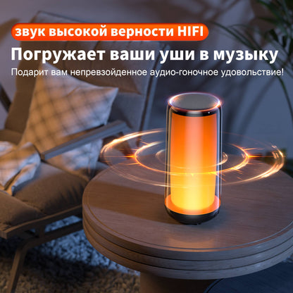 Caixa de Som Bluetooth QERE com Áudio Hi-Res 10W, Alto-falante Portátil HiFi sem fio à prova d'água IPX5, Múltiplos modos de conexão para uso externo,
