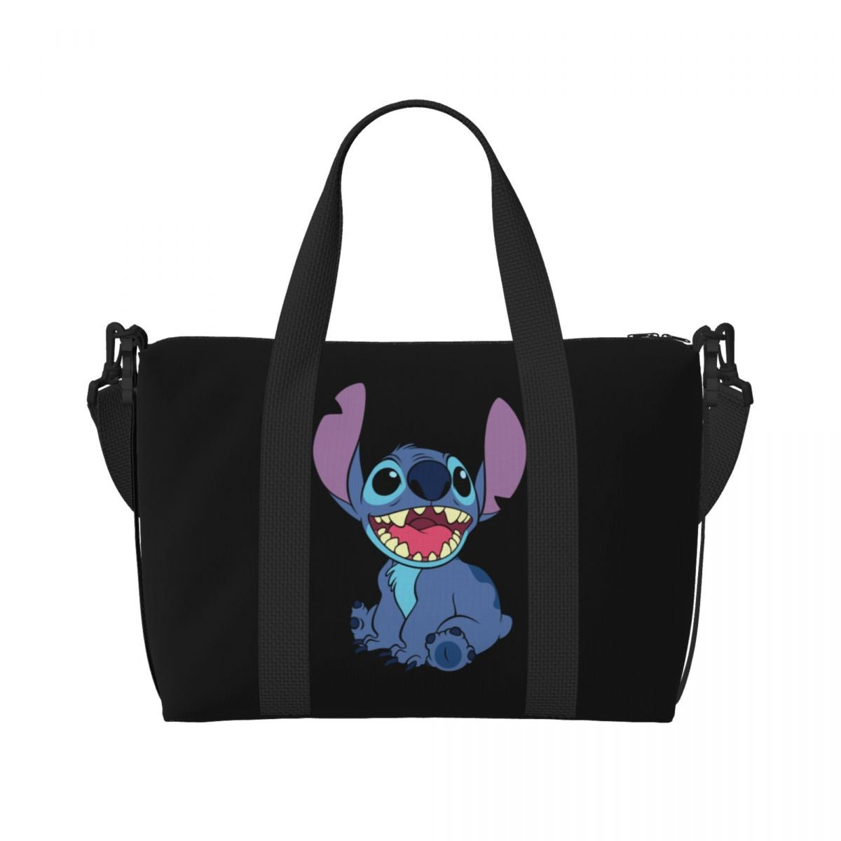 Custom Large SLilo And Stitch Cartoon Tote Bag Women Anime Shopping Shoulder Beach Gym Travel Bag
