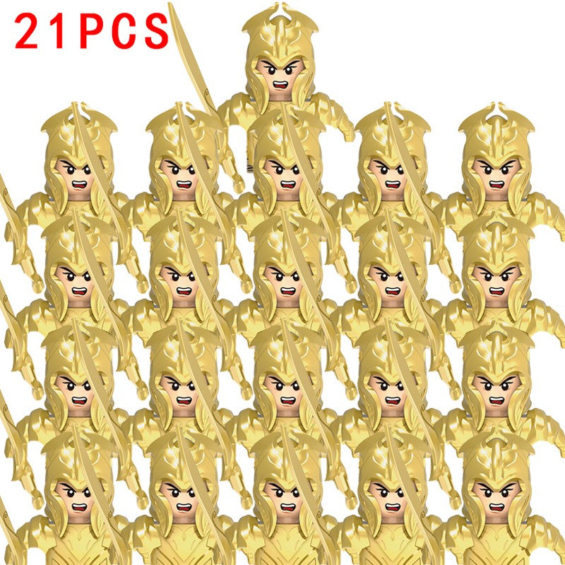 Lord of the Rings Elfos Orcs Exército Anões Rohan Mini Bonecos de Ação Blocos de Montar Brinquedos para Crianças Presente de Aniversário
