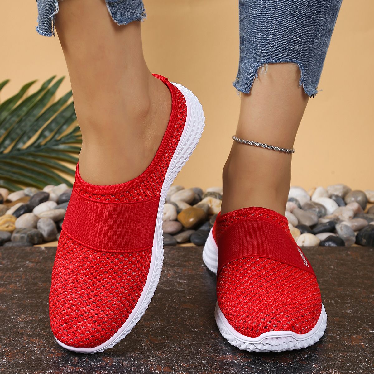 women's shoes Solid Color Mules,  women's summer shoes free shippiing shoes Slippers for women Comfortable and breathable