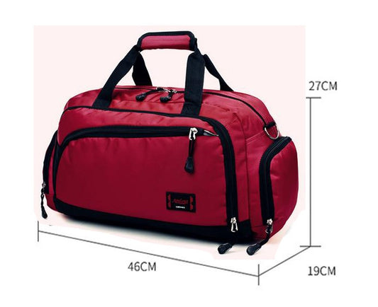 Unisex Waterproof Nylon Travel Handbag Men Weekend Shoulder Bags Vintage Casual Duffel Weekend Bag Women Overnight Packing Cubes