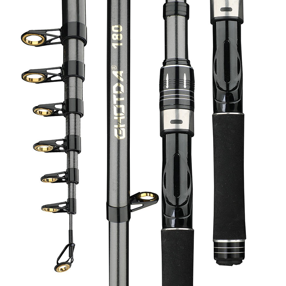 Portable Mini Sea Rod 33cm Closed Length Carbon Fiber Spinning Rod Travel Fishing Pole Rock Rod