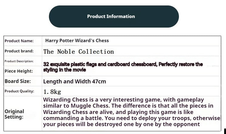 Harry Potter Xadrez Mágico Bonecos de Ação Jogos de Mesa Ternurins Xadrez Chinês Internacional Presente de Natal Brinquedos de Crianças