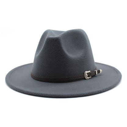 British Style Felt Jazz Fedora Hat 59-61CM Size Panama Trilby Hats For Women Men Gentleman Wedding Party Hat