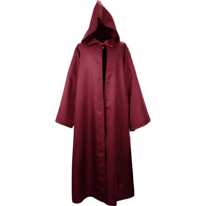 Halloween Jedi Cosplay Costume, Obi Wan Style Cosplay Robe, Retro Sci-Fi Stage Performance Costume