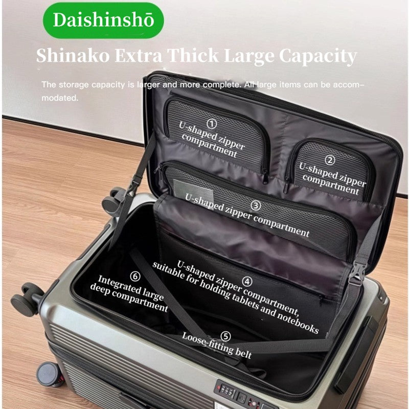 Mala de Viagem Expansível, Mala de Rodinhas Espessa de Grande Capacidade, Mala de Viagem de 24 polegadas, Mala com Cadeado de Combinação, Resistente e Durável