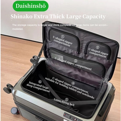 Mala de Viagem Expansível, Mala de Rodinhas Espessa de Grande Capacidade, Mala de Viagem de 24 polegadas, Mala com Cadeado de Combinação, Resistente e Durável