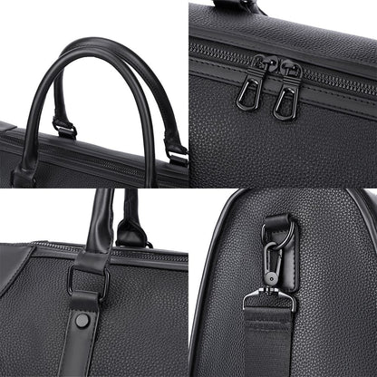 Men‘s Luxe Business Travel Bag Large Capacity with 15.6' Laptop Waterproof PU Material Lightweight for Trip Gym Bolsos de Viajes