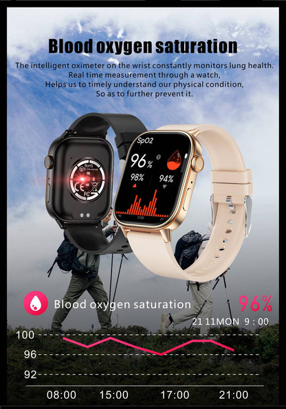 LIGE 2025 Para Android IOS GPS Smart Watch Feminino Tela HD de 2.01" Frequência Cardíaca Chamada Bluetooth Bússola IP68 À Prova D'água Smartwatch Masculino