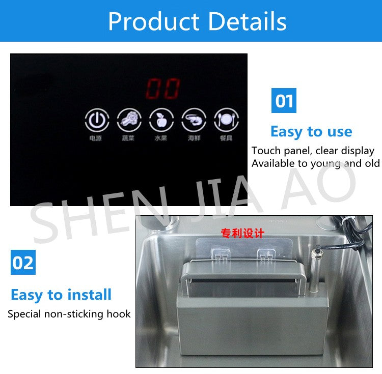 Household Portable Sink Dishwasher Small Free-standing Installation-free Kitchen 110V/220V Automatic Ultrasonic Wash Dishwasher