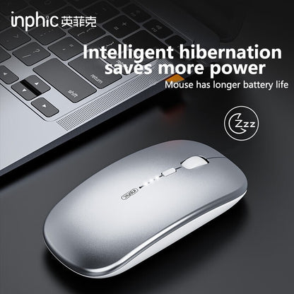 Inphic M1PRO Bluetooth Mouse Rechargeable 2.4G Wireless Mouse Office Mute Ultra thin and portable For Computers Laptops Tablets