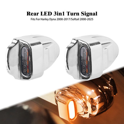 Motorcycle Rear LED Lights With E-Mark Brake Lamp For Harley Dyna 2000-17 Softail Breakout Fat Boy 00-2025 Turn Signal Indicator
