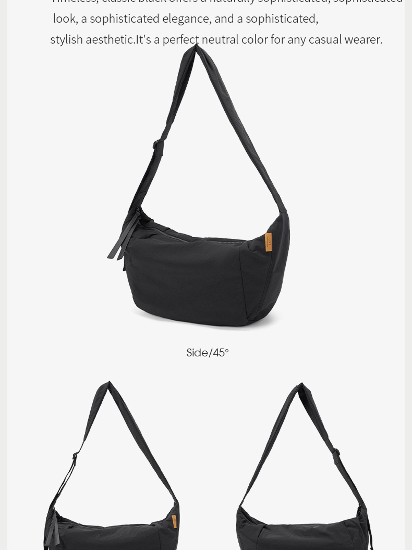 LEFF Simple Women's Crossbody Bag 2025 New Travel Casual Bag Outdoor Waterproof High Quality Shoulder Bag Uinsex Solid Colored