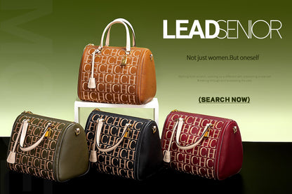 CHCH Women's Shoulder Bag New Magnetic Flip Chain Bag Brown Small Square Bag Wallet