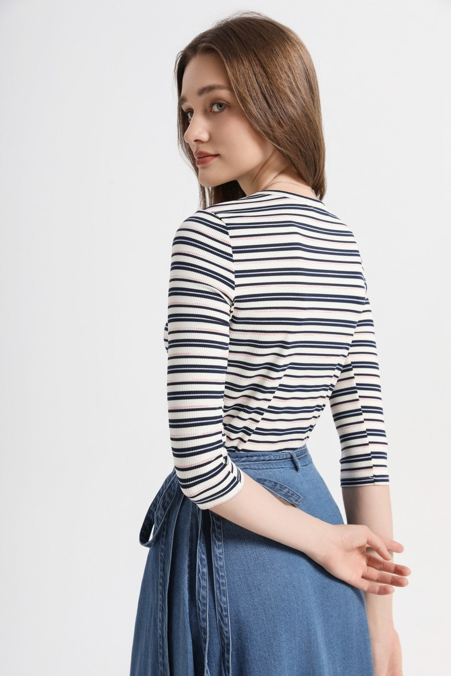 AS 2025 spring summer woman  linen one pieces  wrap skirts adjustable waist 2cm