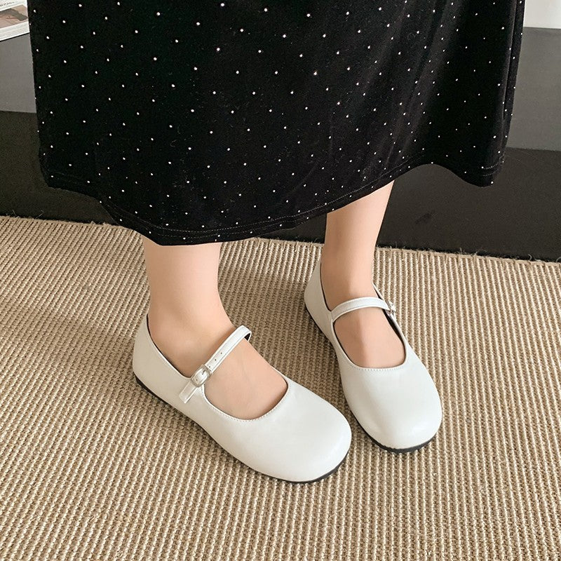 2025 New Elegant Comfortable and Versatile Woman Round Toe Lady Barefoot Flats Elegant Soft Sole Ballerina Party Mary Jane Shoes