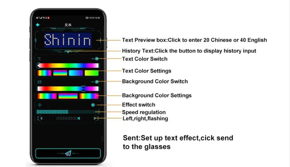 Simulated Anti-virus Led Mask With Bluetooth Programmable Scrolling Text Animation Display Halloween Carnival Party Decorative