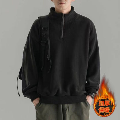 Men's Simplicity Plus Size Solid Casual Hoodies Sweatshirts Autumn Winter New Long Sleeve Korean Tops Casual Fashion Men Clothes