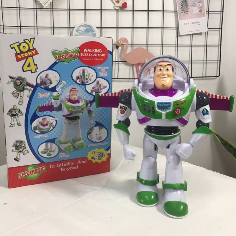 Boneco Articulado de 33cm do Buzz Lightyear de Toy Story 4 da Disney Pixar com Corpo de Pano, Fala e Edição Limitada para Coleção, Decoração e Presente