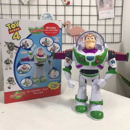 Boneco Articulado de 33cm do Buzz Lightyear de Toy Story 4 da Disney Pixar com Corpo de Pano, Fala e Edição Limitada para Coleção, Decoração e Presente