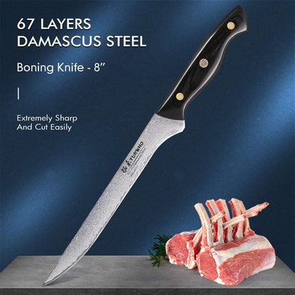TURWHO 1-6PCS Kitchen Knives Set Japanese 67 Layer Damascus Steel Chef Knife PRO VG10 Santoku Bread Boning Utility Paring Knives