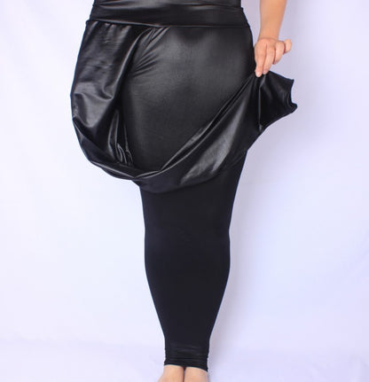 Faux Leather Plus Size Leggings for Women Big Size 5XL 6XL 7XL Black  Girls Spandex Clothing Pleather PU Leggings