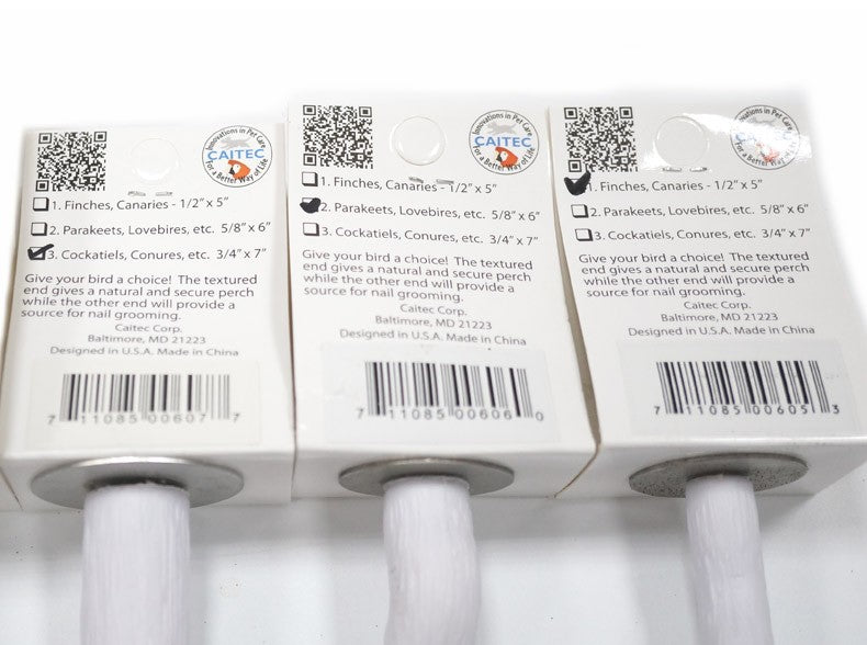 CAITEC Bird Perched Stick Nail Grooming for Parrots Bird Stand Fits any Type of Cages Suitable for Small to Large Birds