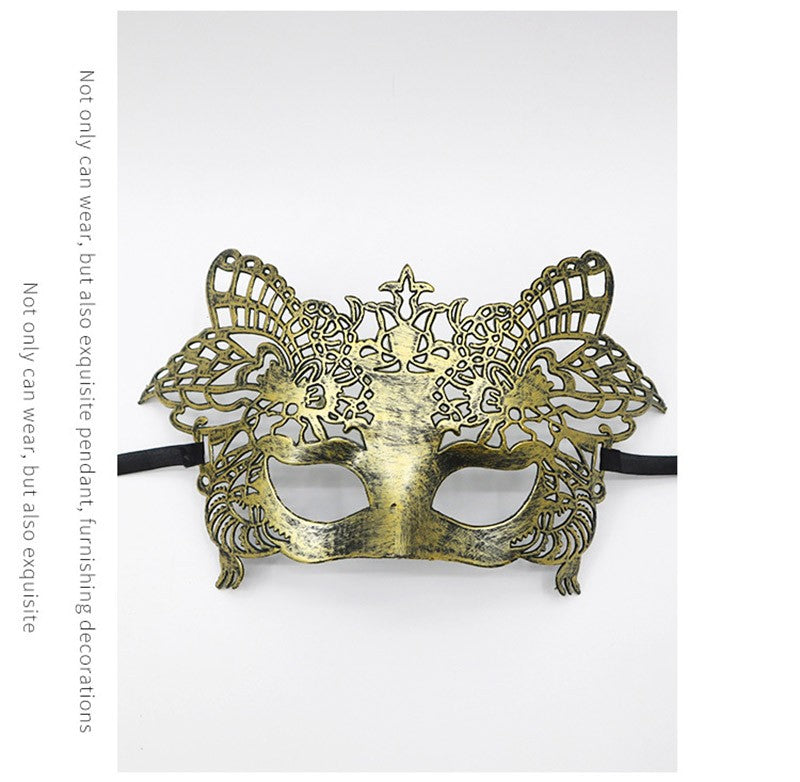 1pc Amazing Mask Antique Gold and Silver Jazz Flat Head Mask Ball Party Gathering Men and Women Cosplay Half Mask Decoration