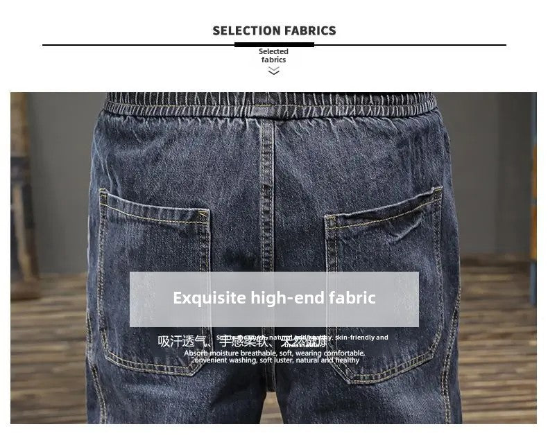 Calça Jeans Masculina Solta Moda Outono Inverno Calça Harem Casual Calça Comprida Roupa de Trabalho Confortável