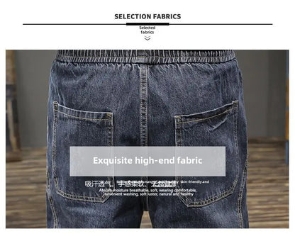 Calça Jeans Masculina Solta Moda Outono Inverno Calça Harem Casual Calça Comprida Roupa de Trabalho Confortável