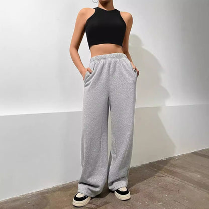 Women's Clothes Pants New Women's Velvet Warm Trousers With High Waist And Drape For Casual Sports Daily Wear Y2k Pants Trousers