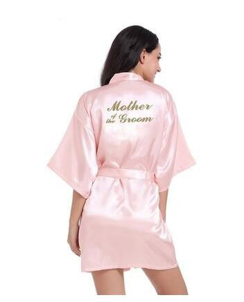 2019 New Bridesmaid Robes Robes Bridal Robes Light Pink Satin Robe Bridesmaid Robes Wedding